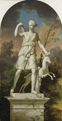 Statue of Diana the Huntress in a Landscape
